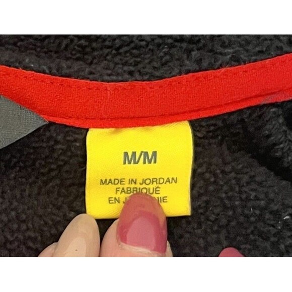 Cabelas Fleece Full Zip Jacket Mens M Black/Red Gorp Outdoor Cabin Spring Rustic - Picture 3 of 3